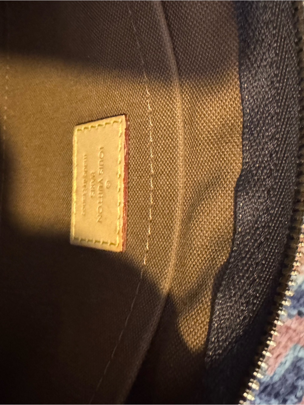 Louis Vuitton Brown Monogram Crossbody with Pink Branded Strap - Picture 8 of 9